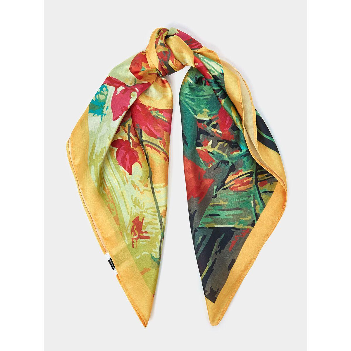 مجموعة من 2 وشاح رأس مطبع بزهور من ستايلي-women-winterwear-scarves-image-2