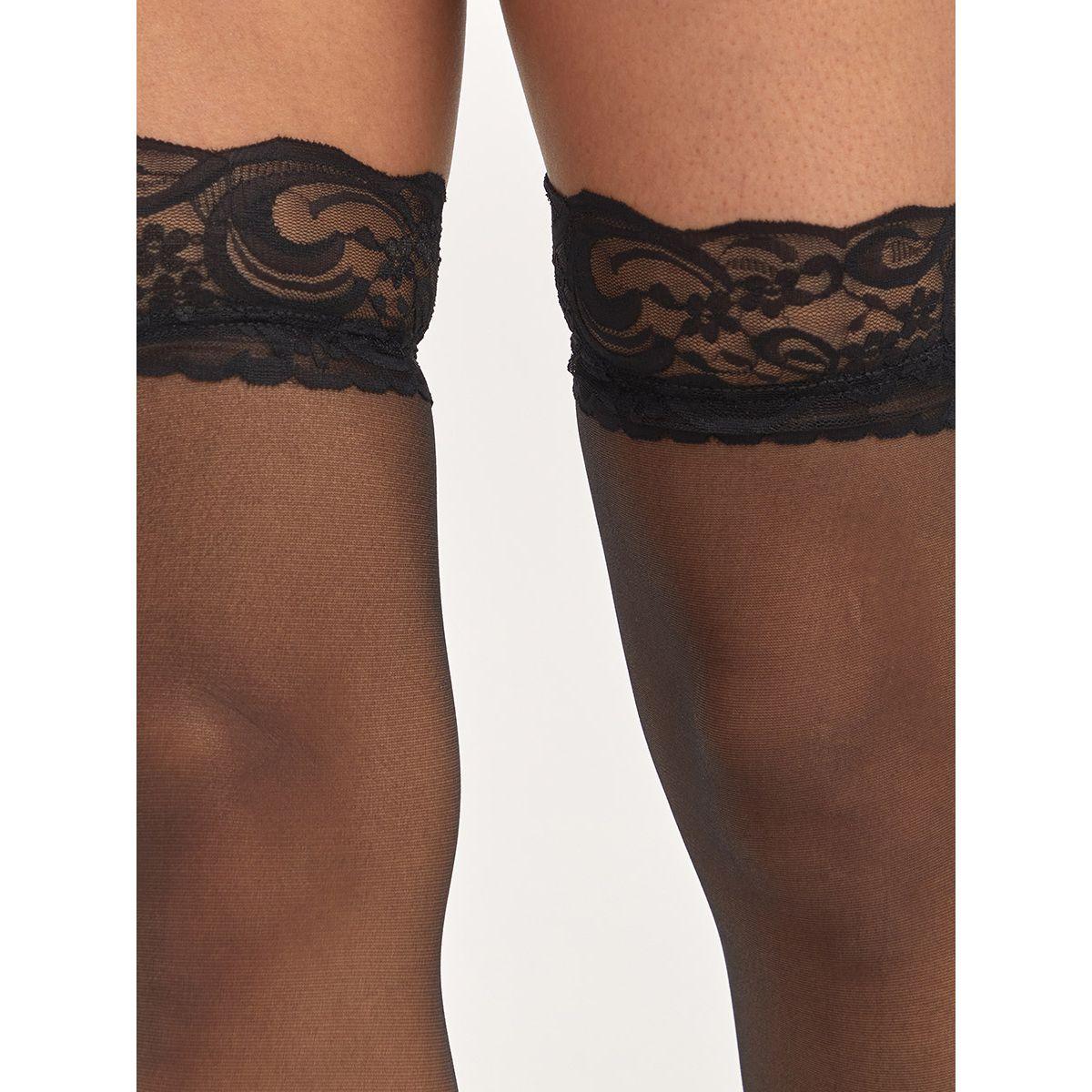 Styli Sheer Stocking with Scallop Lace Thigh Detail-women-clothing-lingerie-lingerieaccessories-image-3