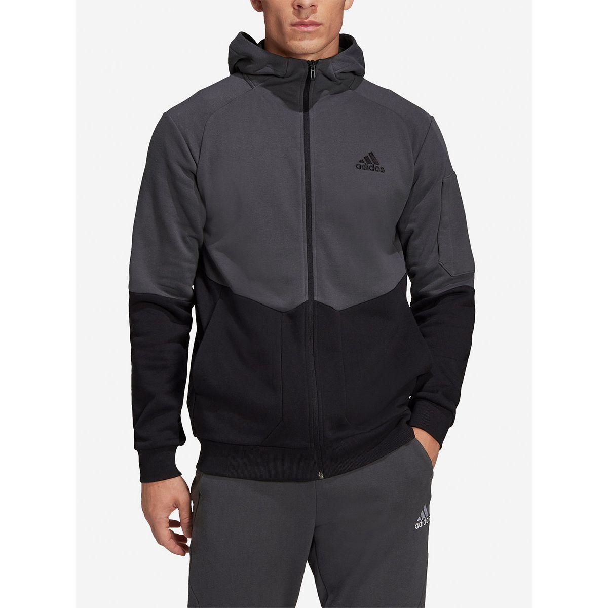 Adidas Essentials Full Zip Hoodie-men-winterwear-hoodiesandsweatshirts-image-1