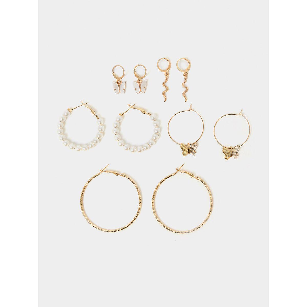 Styli Set of 5 - Butterfly and Pearl Decor Earrings-women-watchesandjewellery-jewellery-earrings-image-5