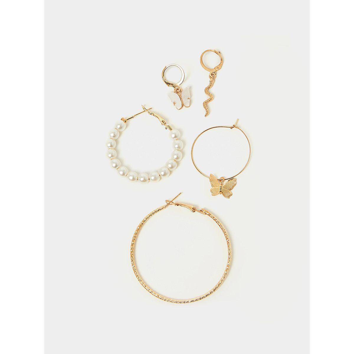 Styli Set of 5 - Butterfly and Pearl Decor Earrings-women-watchesandjewellery-jewellery-earrings-image-6