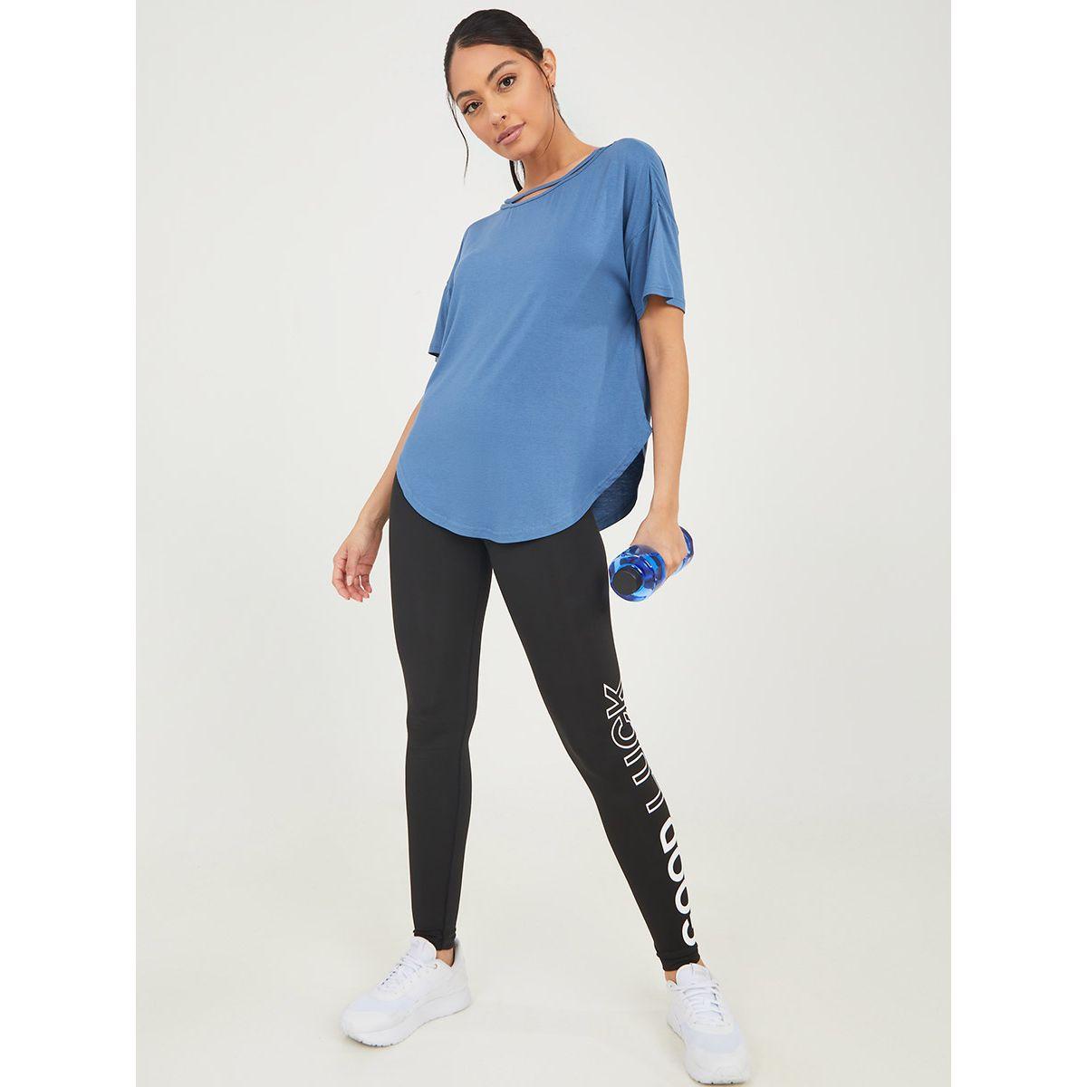 Styli Jersey Multi Strap Neck and Shoulder Detail Curved Hem Yoga Top-sports-women-clothing-tshirtsandvests-image-2