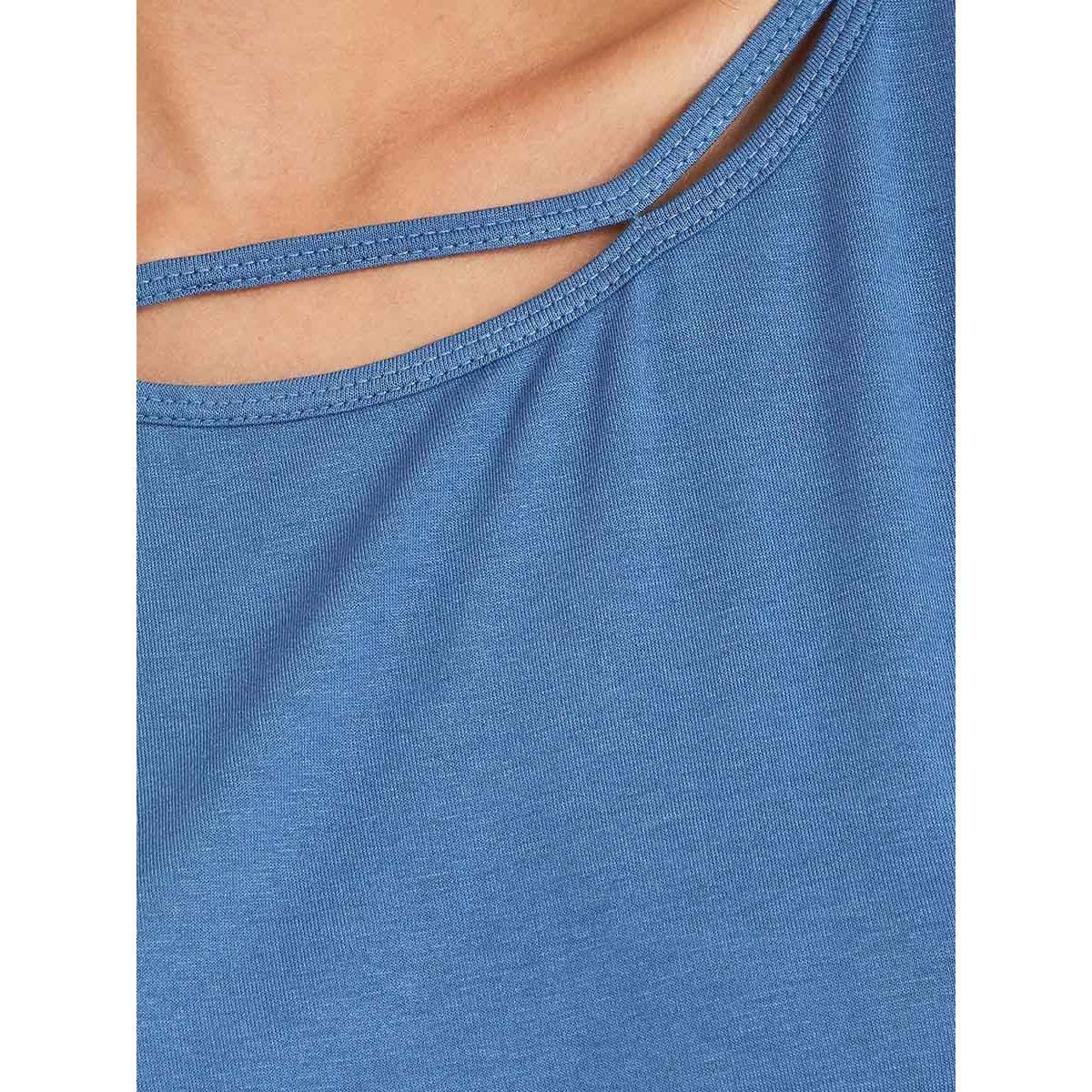 Styli Jersey Multi Strap Neck and Shoulder Detail Curved Hem Yoga Top-sports-women-clothing-tshirtsandvests-image-3