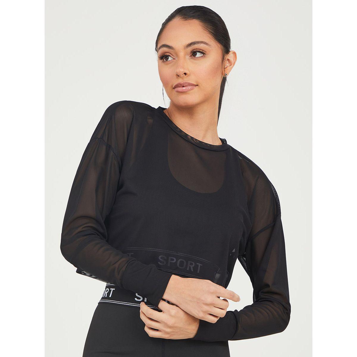 Styli Pack of 3 - Sheer Thumbhole Long Sleeves Top and Sports Bra with Sport Waistband Active Leggings-sports-women-clothing-trackpantsandtracksuits-image-5