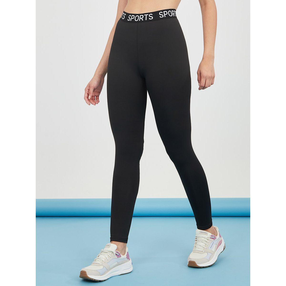 ليقنز رياضي بخصر مطبع بكتابة من ستايلي اكتيف-women-clothing-sportswearandactivewear-bottoms-image-1