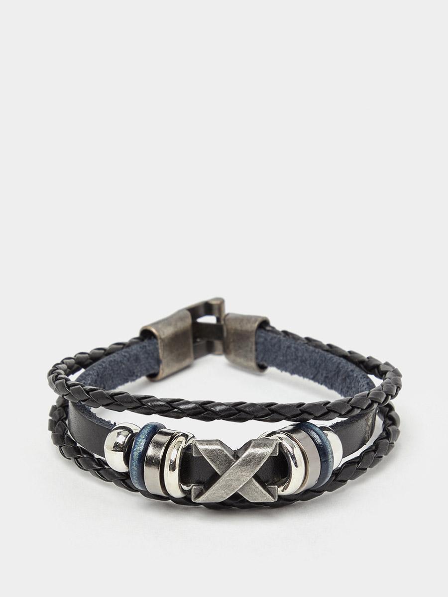 Styli Embellished Braided Bracelet with Clasp-men-watchesandjewellery-bracelets-image-1