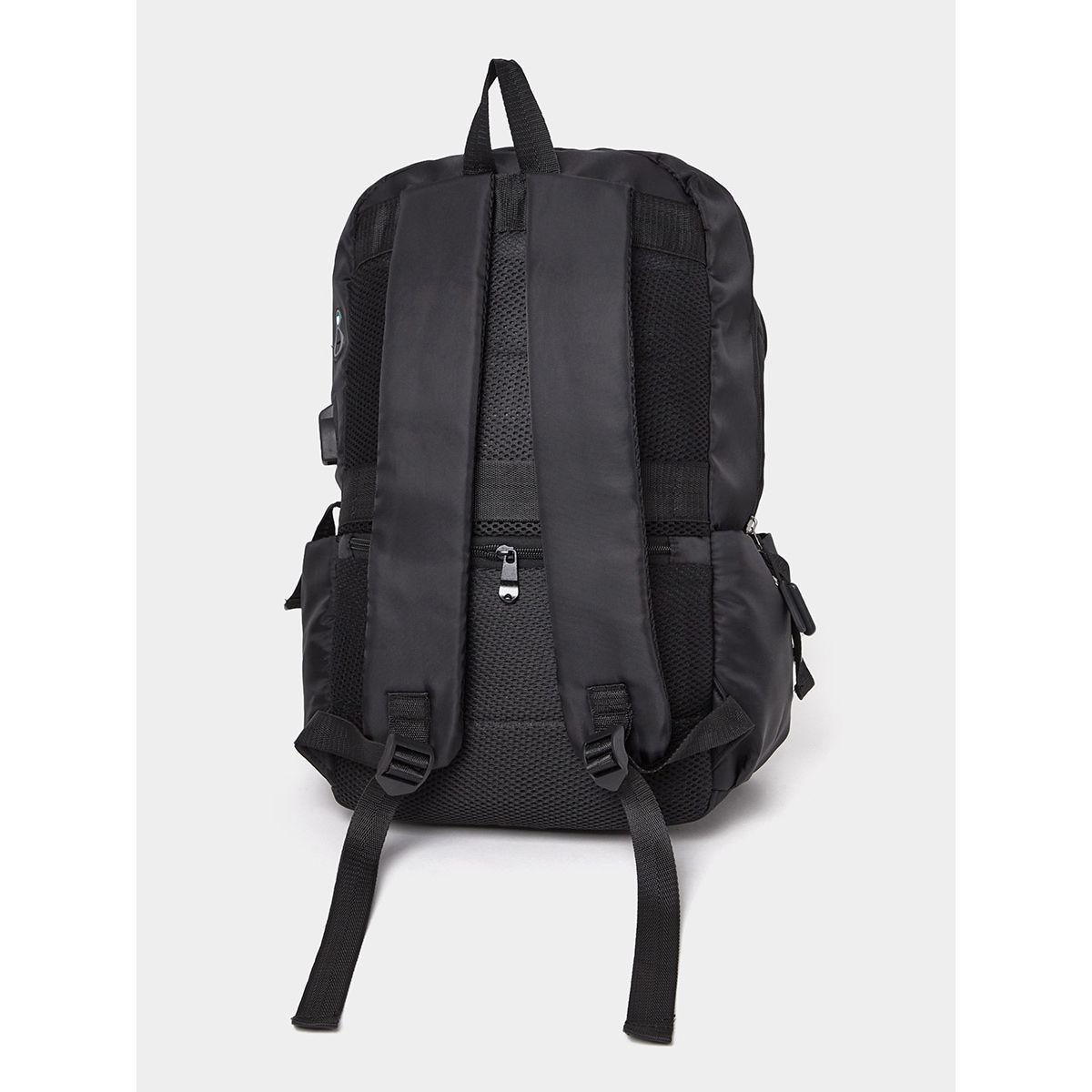 Styli Solid Backpack with Laptop Compartment-men-bags-image-4