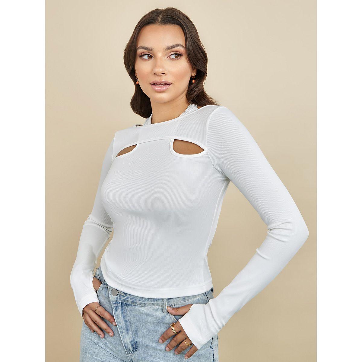 بلوزة بياقة هولتر واكمام طويلة من ستايلي-women-clothing-shirtsandblouses-blouses-image-3