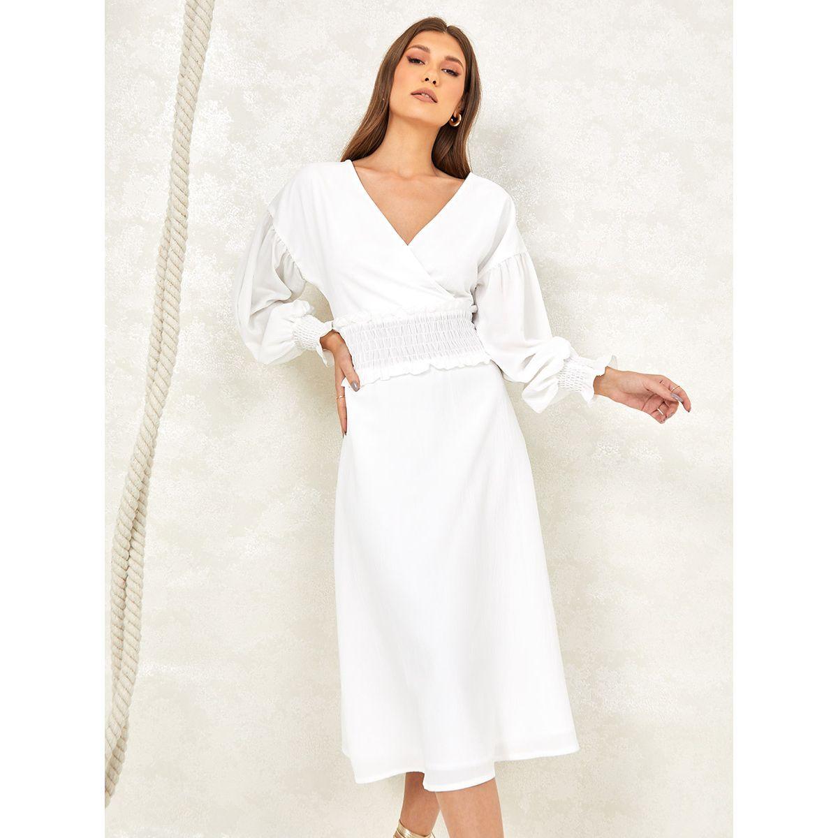 فستان ميدي باكمام بيشوب من ستايلي-women-clothing-dresses-image-2