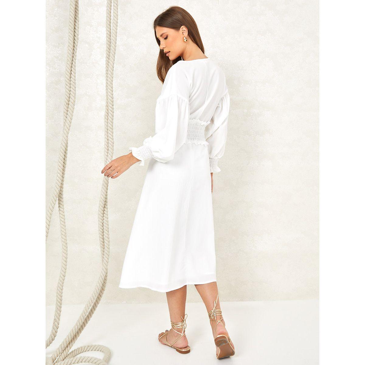 فستان ميدي باكمام بيشوب من ستايلي-women-clothing-dresses-image-4