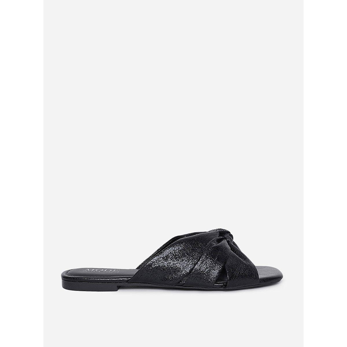 Knot Detail Flat Sandals-women-shoes-sandals-flats-image-1