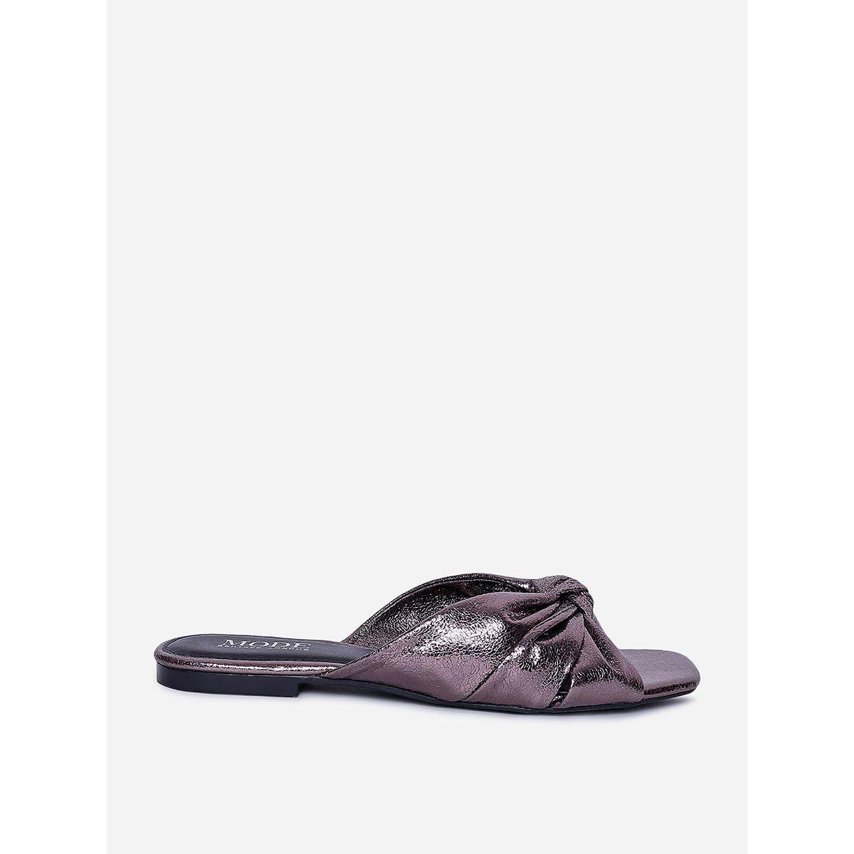 صندل فلات مزين بعقدة-women-shoes-sandals-flats-image-1