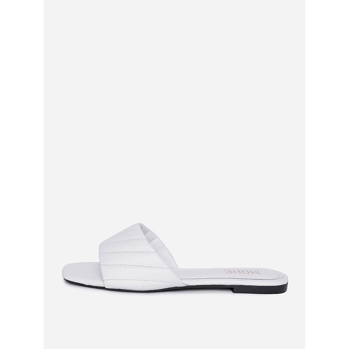 Quilted Detail Flat Sandals-women-shoes-sandals-flats-image-2