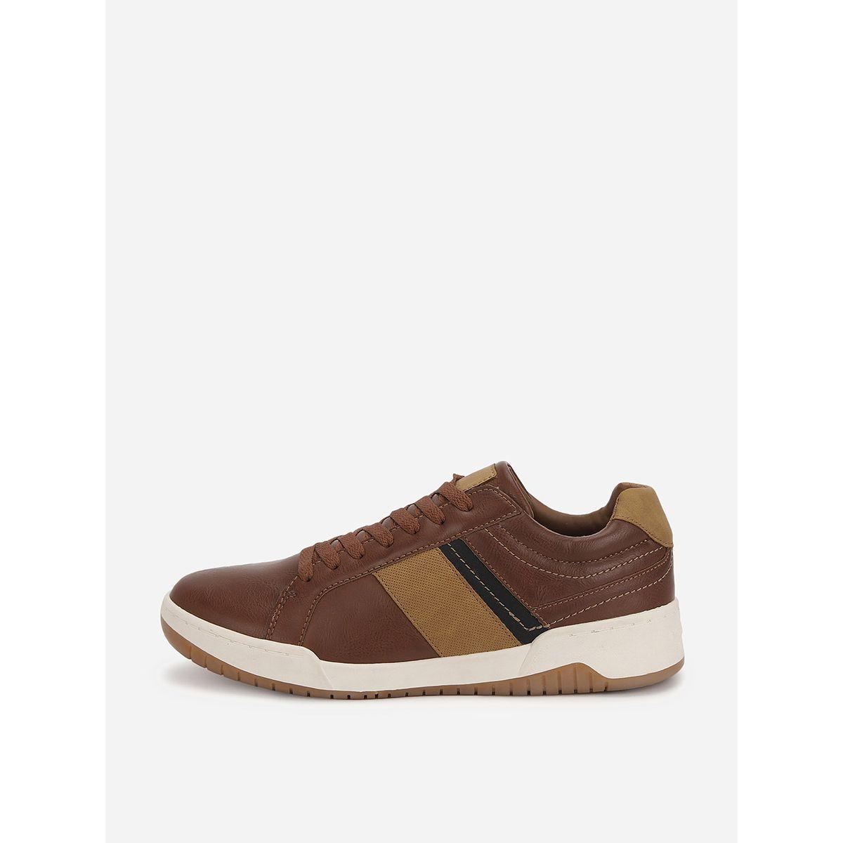 Stitch Detail Lace Up Sneakers-men-shoes-sneakers-image-3