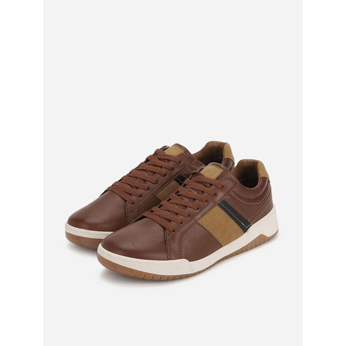Stitch Detail Lace Up Sneakers-men-shoes-sneakers-image-4