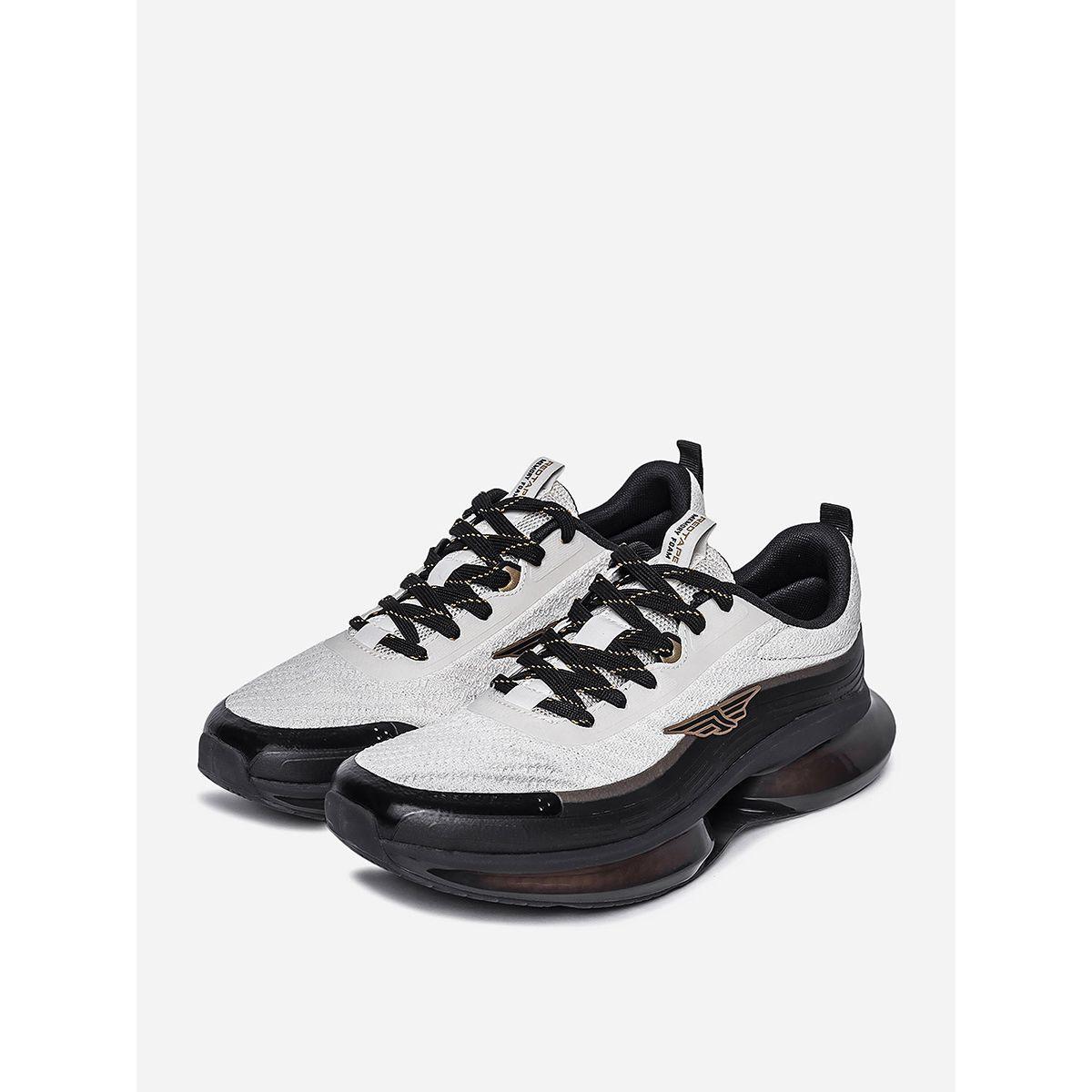 Patterned Sole Lace Up Sneakers-men-shoes-sneakers-image-3