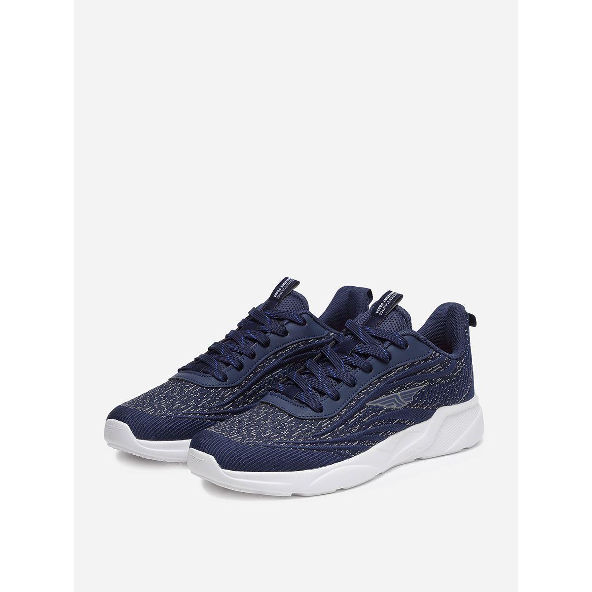 Logo Detail Textured Trainers-sports-men-shoes-image-3