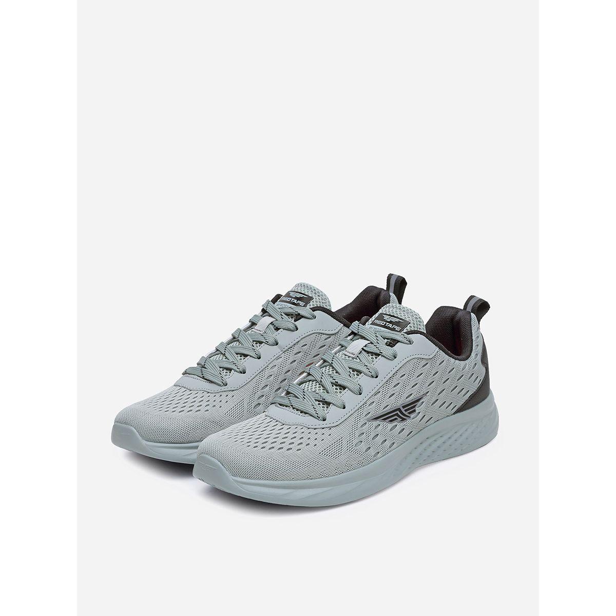 Lace Up Logo Detail Mesh Upper Trainers-sports-men-shoes-image-3