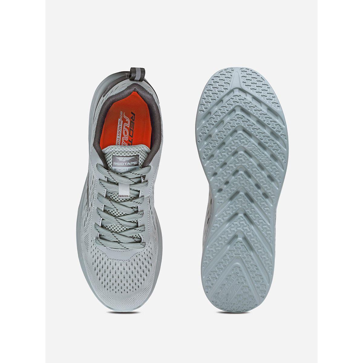 Lace Up Logo Detail Mesh Upper Trainers-sports-men-shoes-image-5