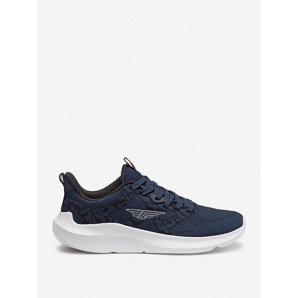 Lace Up Logo Detail Textured Trainers-sports-men-shoes-image-1
