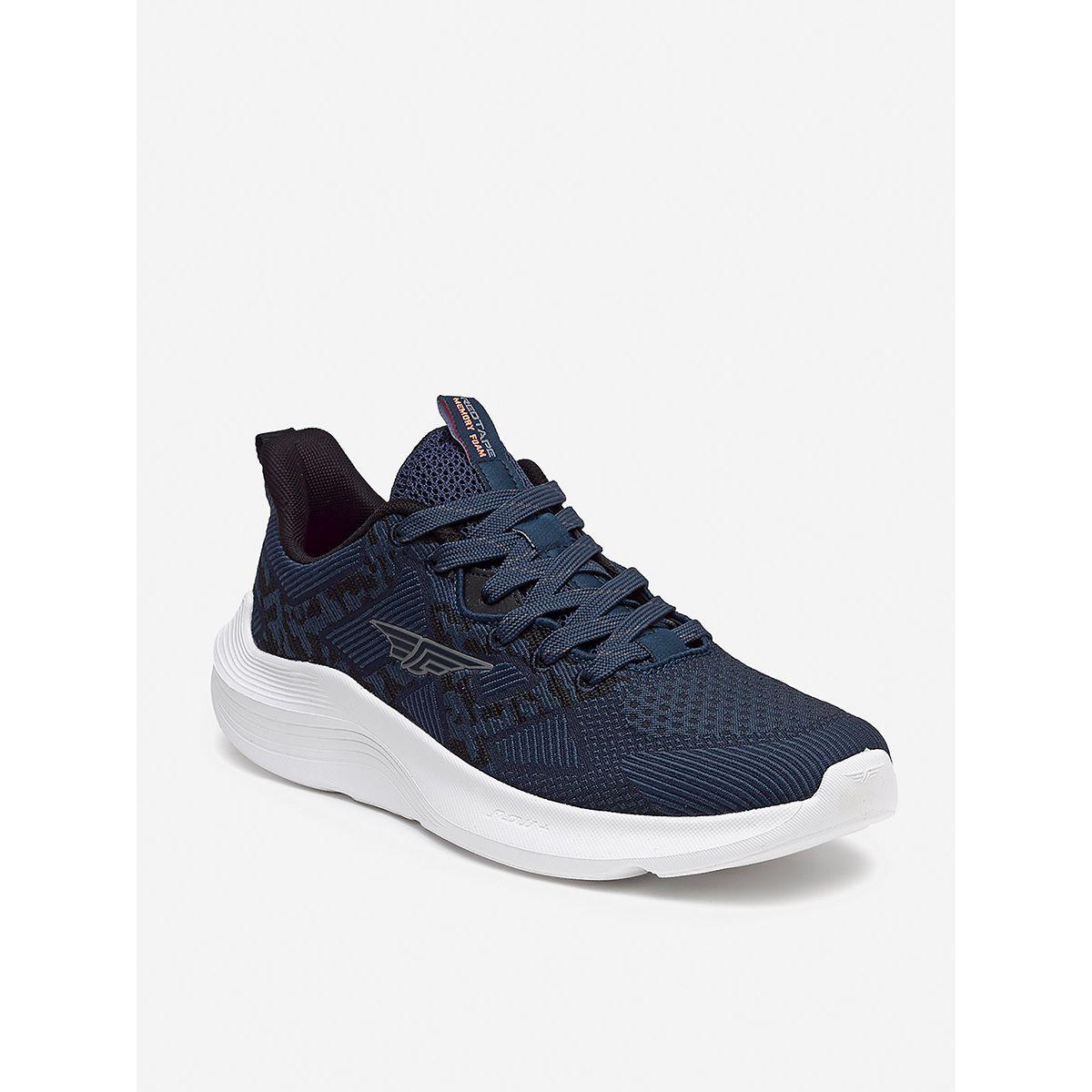 Lace Up Logo Detail Textured Trainers-sports-men-shoes-image-2