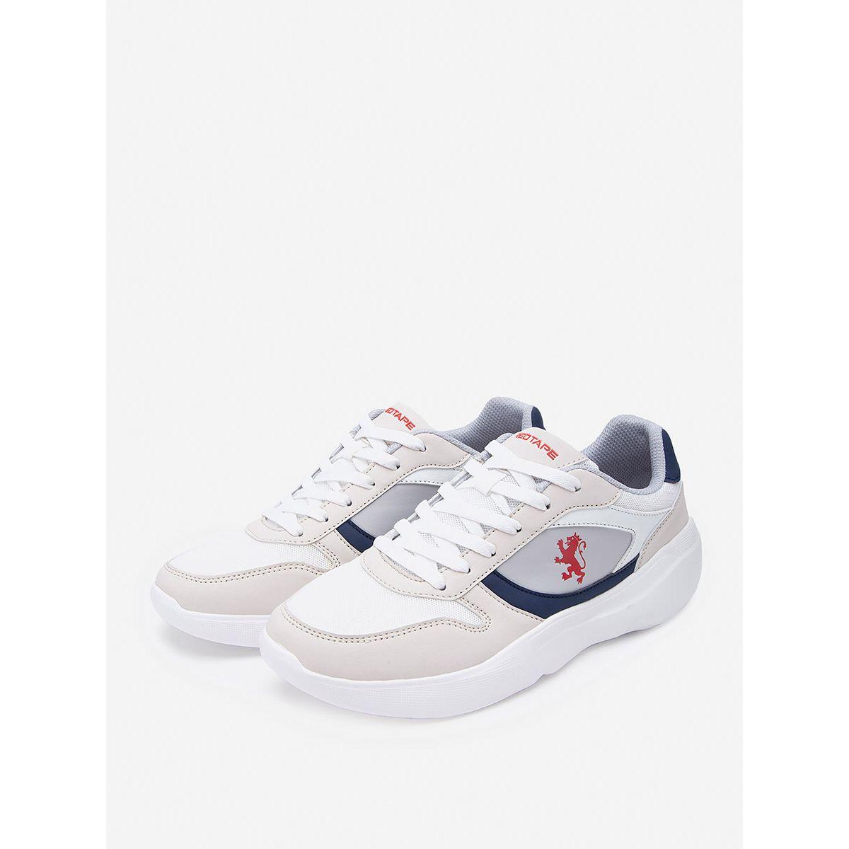 Red Tape Lace Up Logo Detail Low Top Sneakers-men-shoes-sneakers-image-3