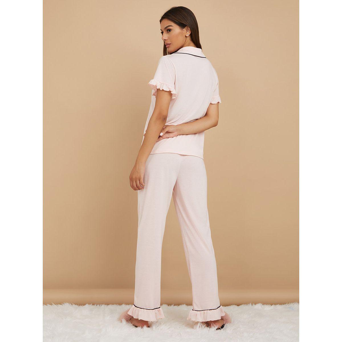 طقم من ( بلوزة + بنطال )-women-clothing-nightwear-pyjamas-longsets-image-6