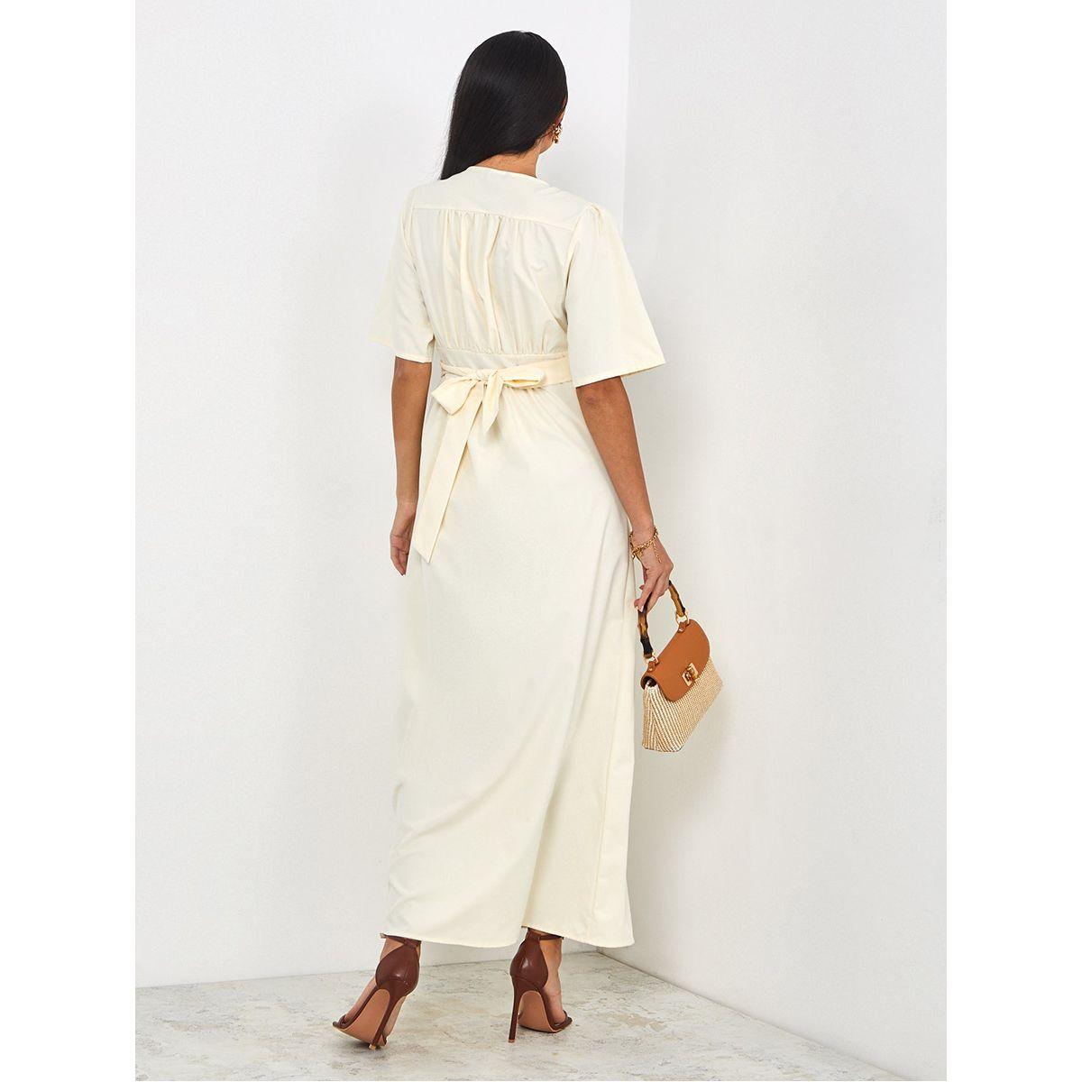Styli Short Sleeves Solid Wrap Maxi Dress-women-clothing-dresses-image-4