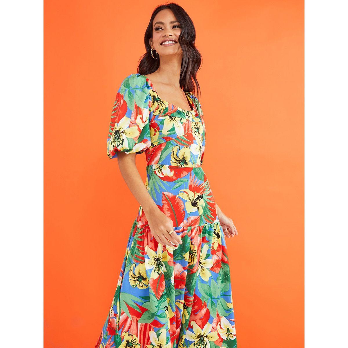 فستان طويل باكمام قصيرة من ستايلي-women-clothing-dresses-image-2