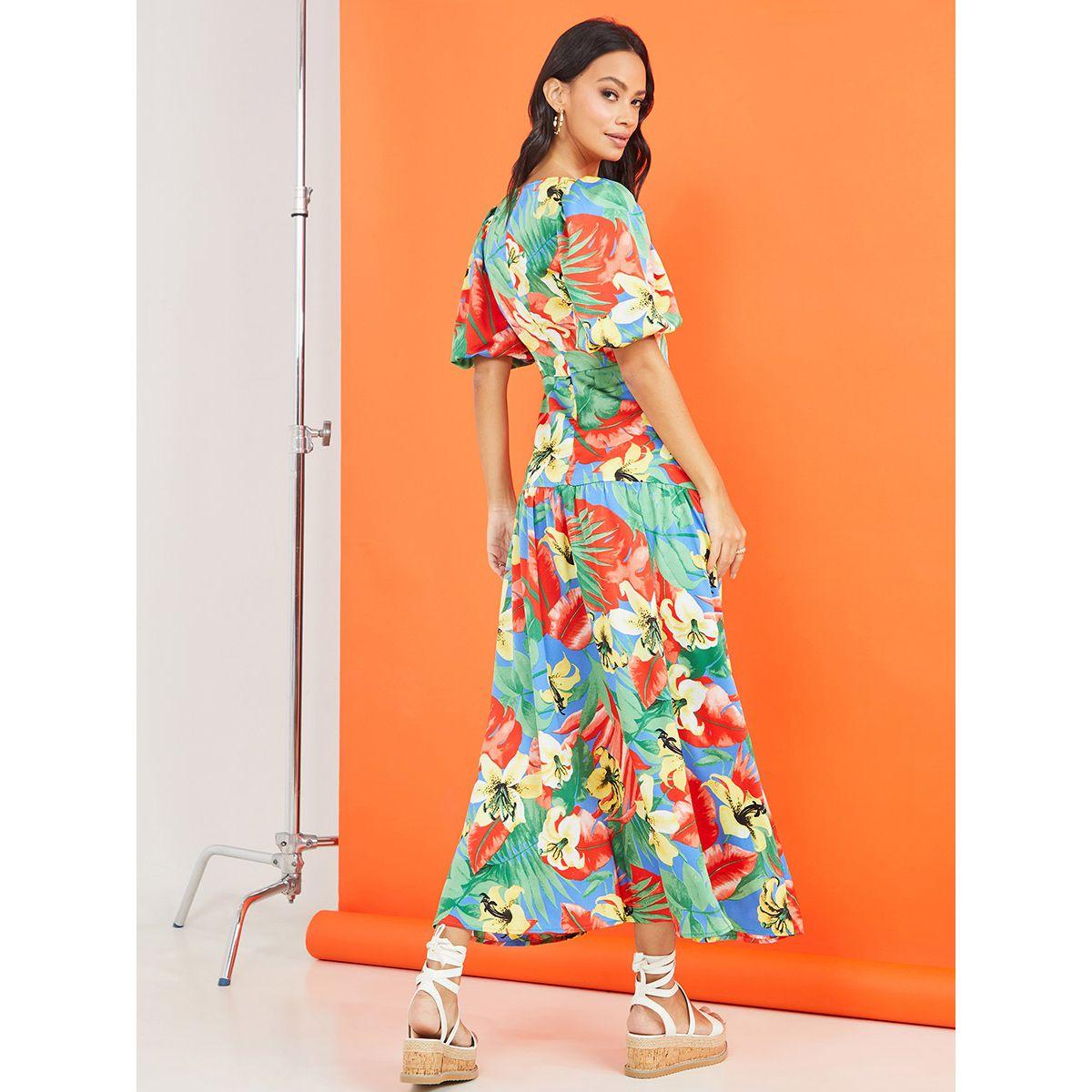 فستان طويل باكمام قصيرة من ستايلي-women-clothing-dresses-image-4