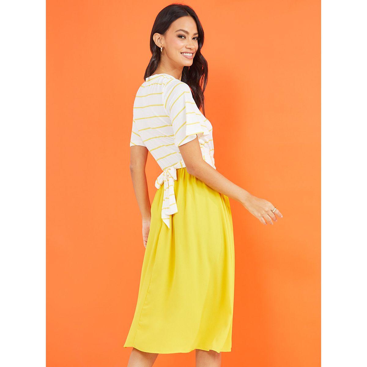 Styli Short Sleeves Striped A-Line Midi Dress-women-clothing-dresses-image-4