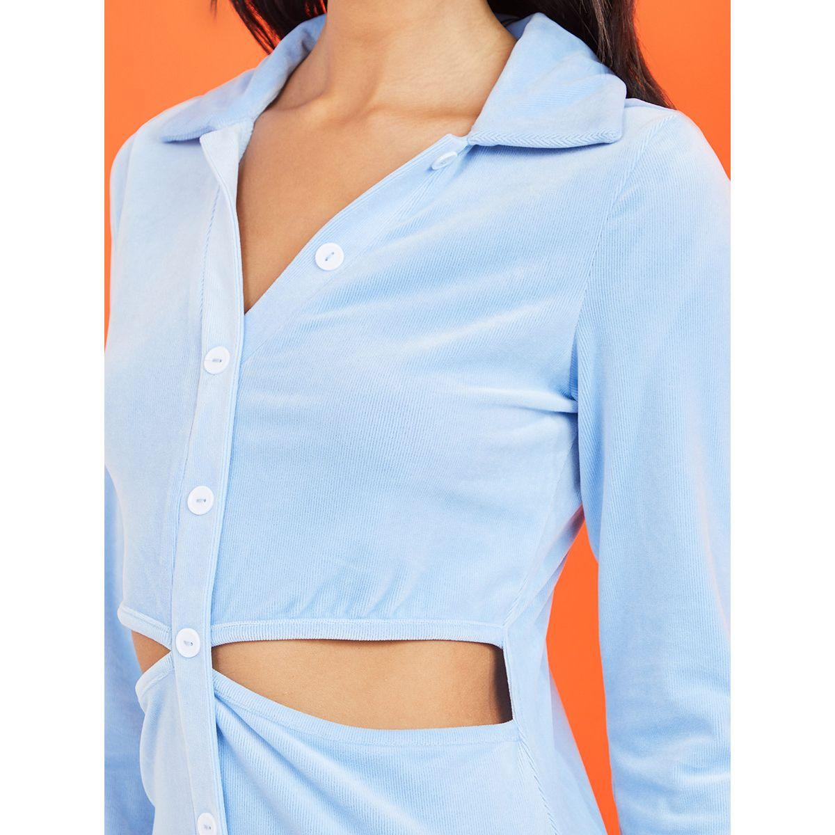 Styli Long Sleeves Cut-Out Detail Sheath Knee Length Dress-women-clothing-dresses-image-3