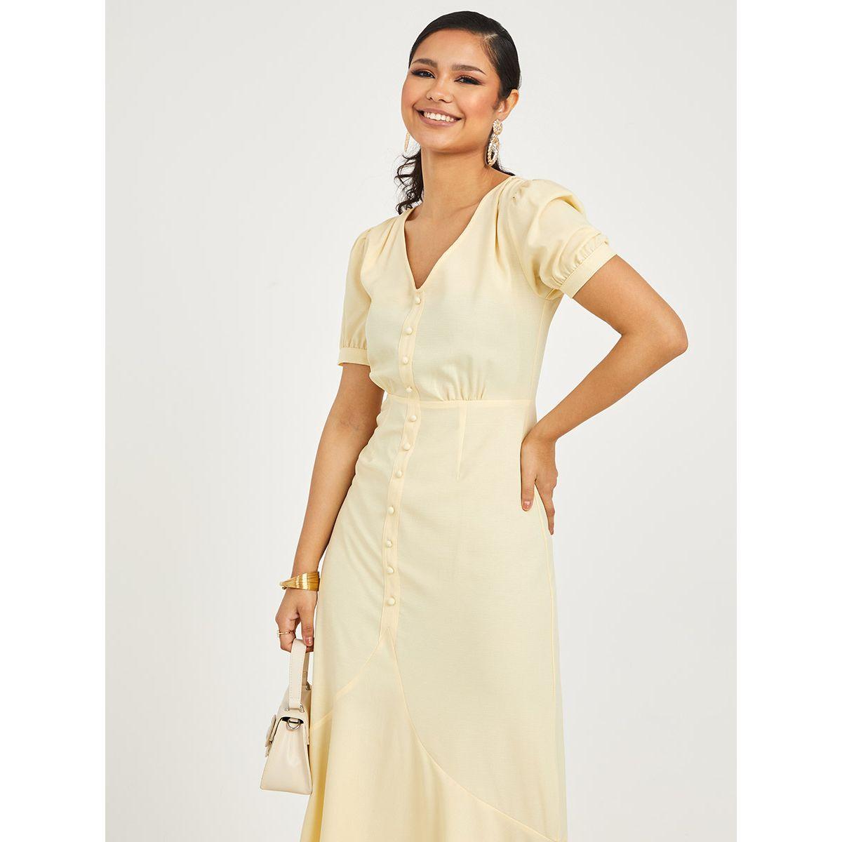 فستان طويل باكمام منفوشة من ستايلي-women-clothing-dresses-image-2