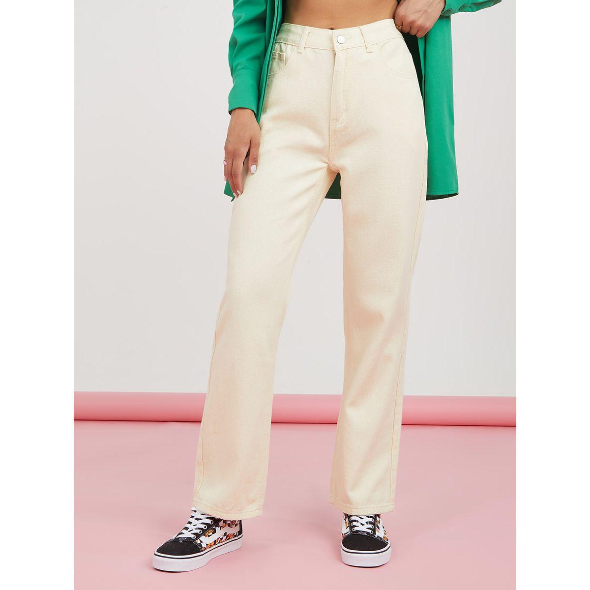 جينز بقصة مستقيمة مع جيوب من ستايلي-women-clothing-bottoms-jeans-image-2
