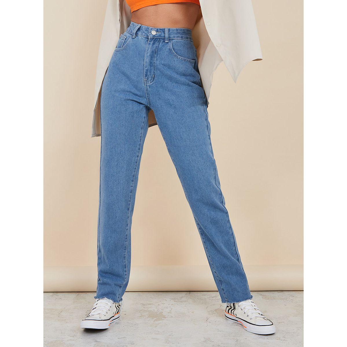 جينز موم بخصر عالي من ستايلي-women-clothing-bottoms-jeans-image-1