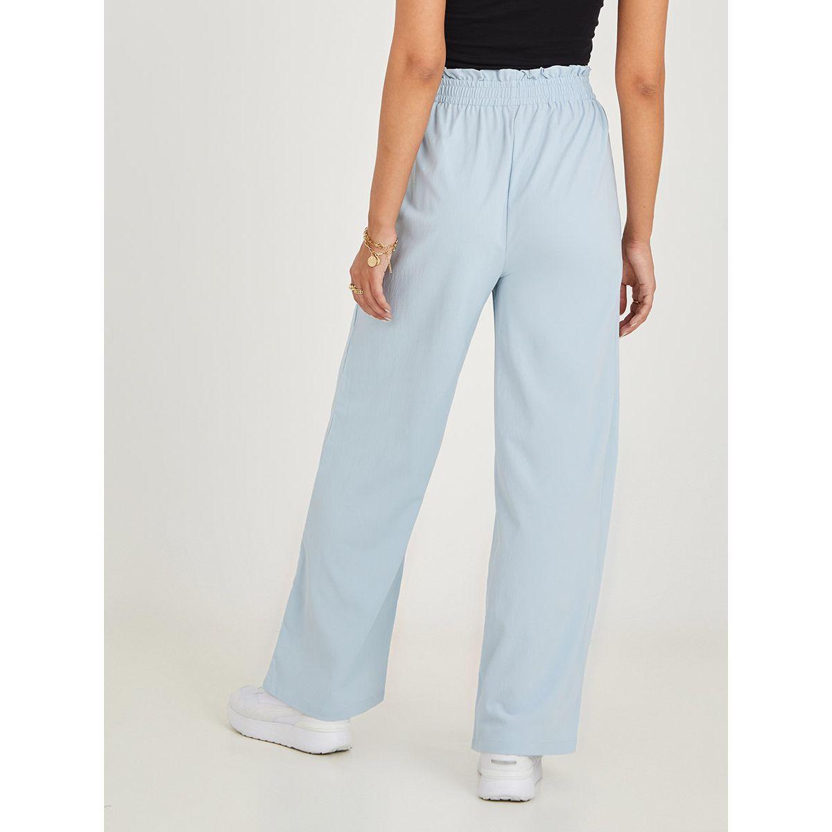 Styli Elasticated Drawstring Waist Wide Leg Trouser-women-clothing-bottoms-trousers-image-4