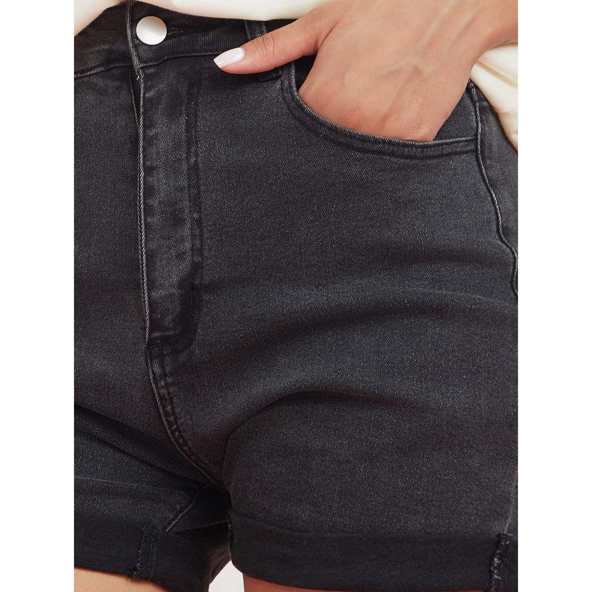Styli Turn Up Hem Denim Shorts-women-clothing-bottoms-shorts-image-3