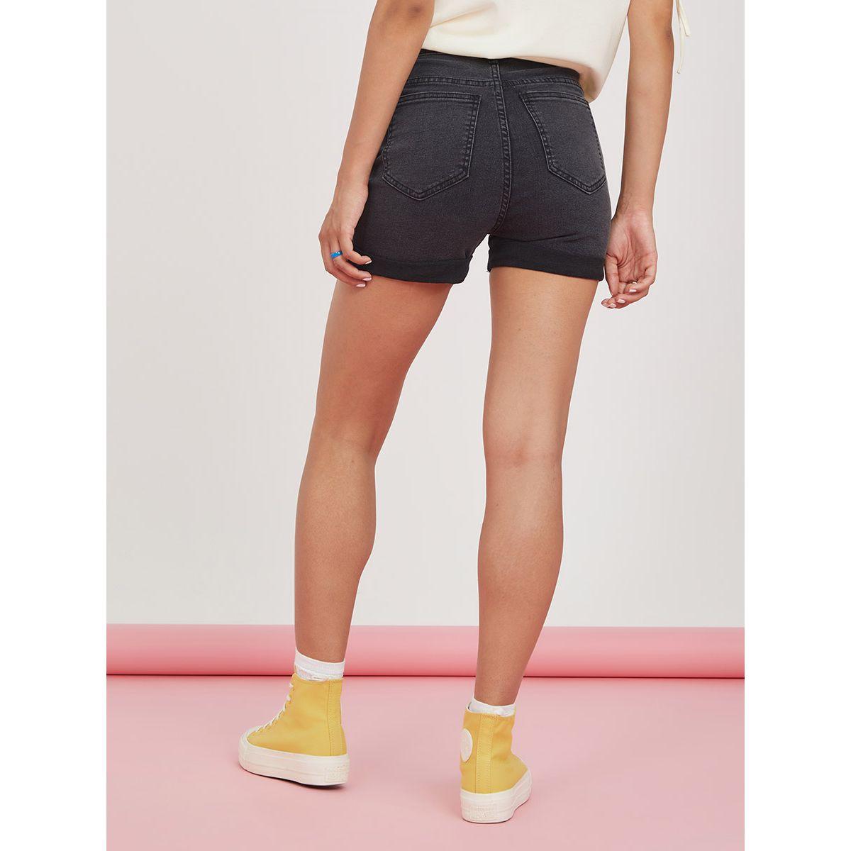 Styli Turn Up Hem Denim Shorts-women-clothing-bottoms-shorts-image-4