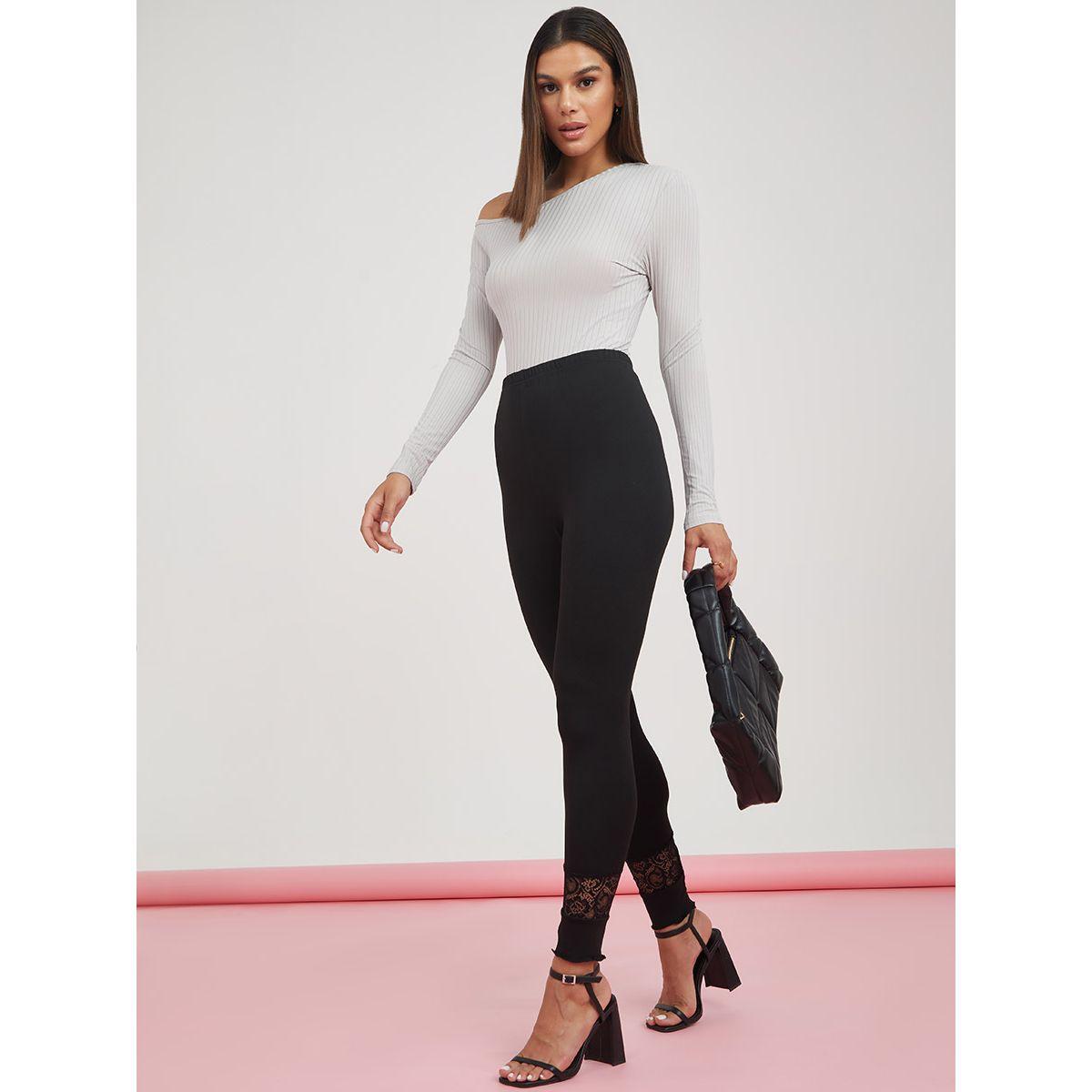 Styli Lace Hem Detail Leggings-women-clothing-bottoms-leggings-image-2