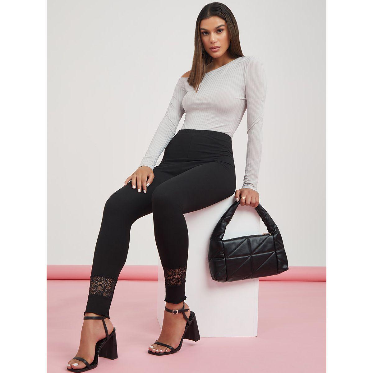 Styli Lace Hem Detail Leggings-women-clothing-bottoms-leggings-image-6