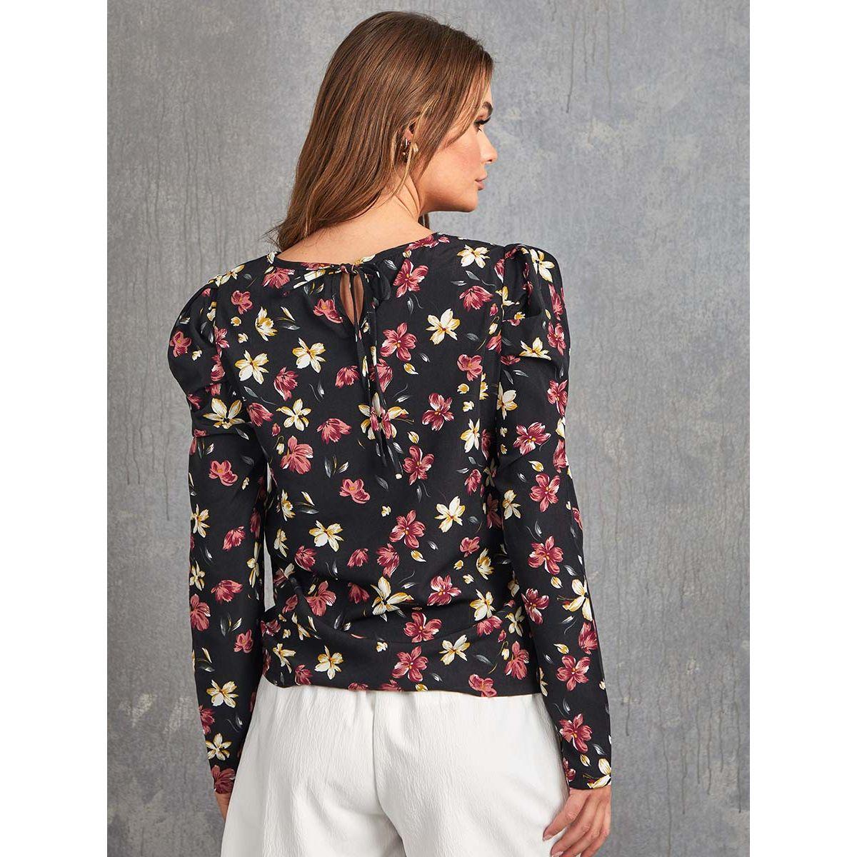 بلوزة كاجوال مطبعة بزهور من ستايلي-women-clothing-shirtsandblouses-blouses-image-5