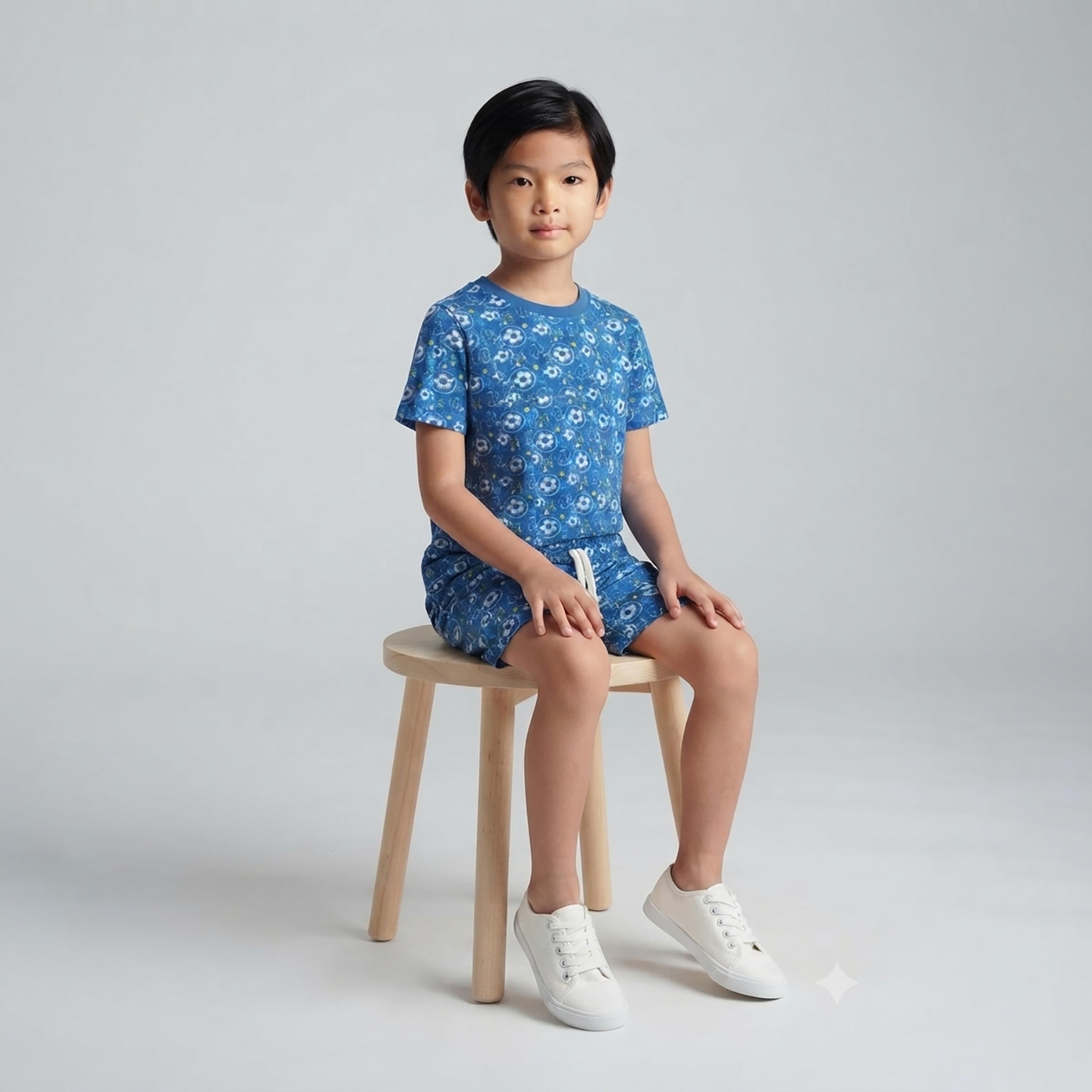 Babyqlo Soccer Print Short Sleeves T-Shirt & Shorts Co-ord Set-boys-clothing-setsandcoords-image-4