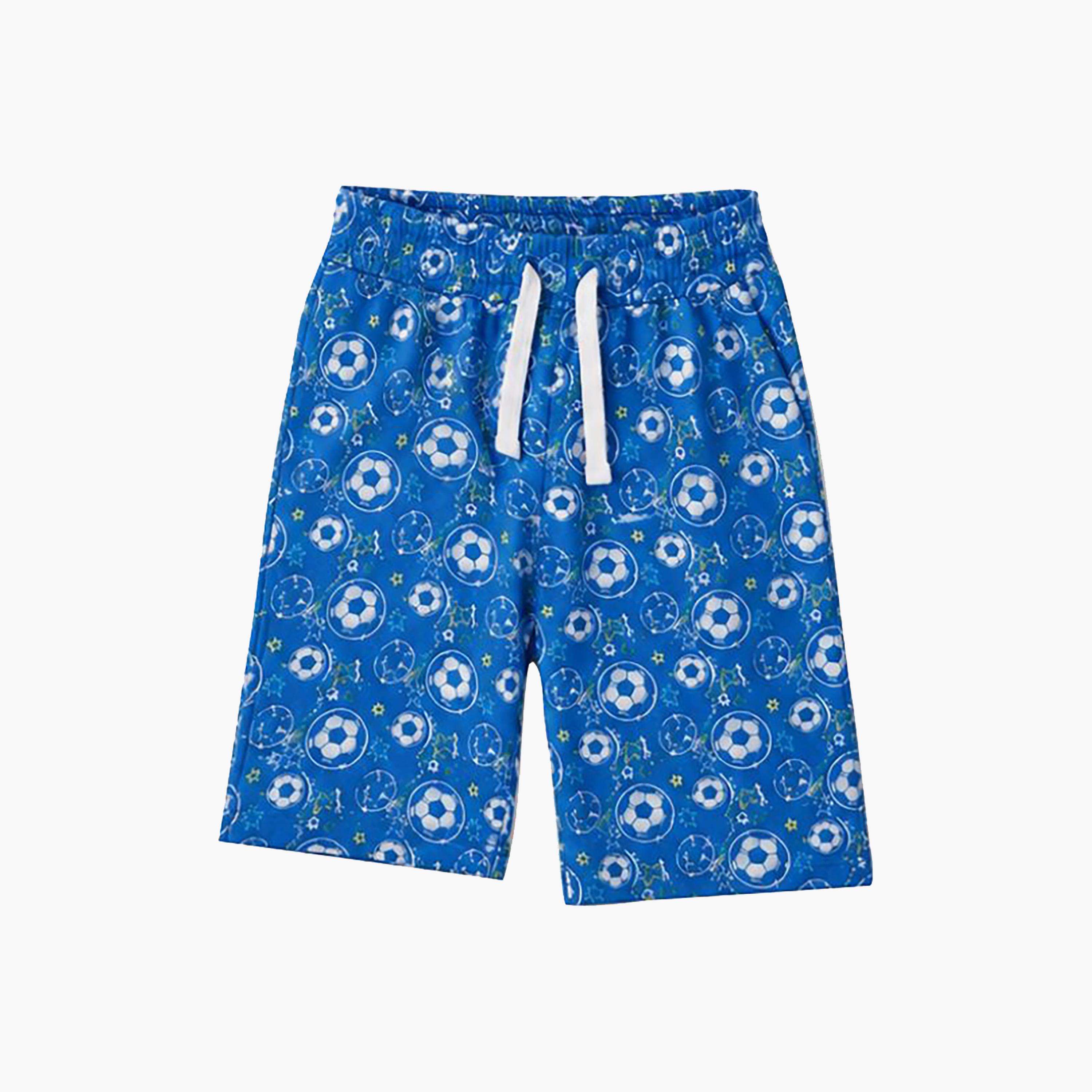 Babyqlo Soccer Print Short Sleeves T-Shirt & Shorts Co-ord Set-boys-clothing-setsandcoords-image-8