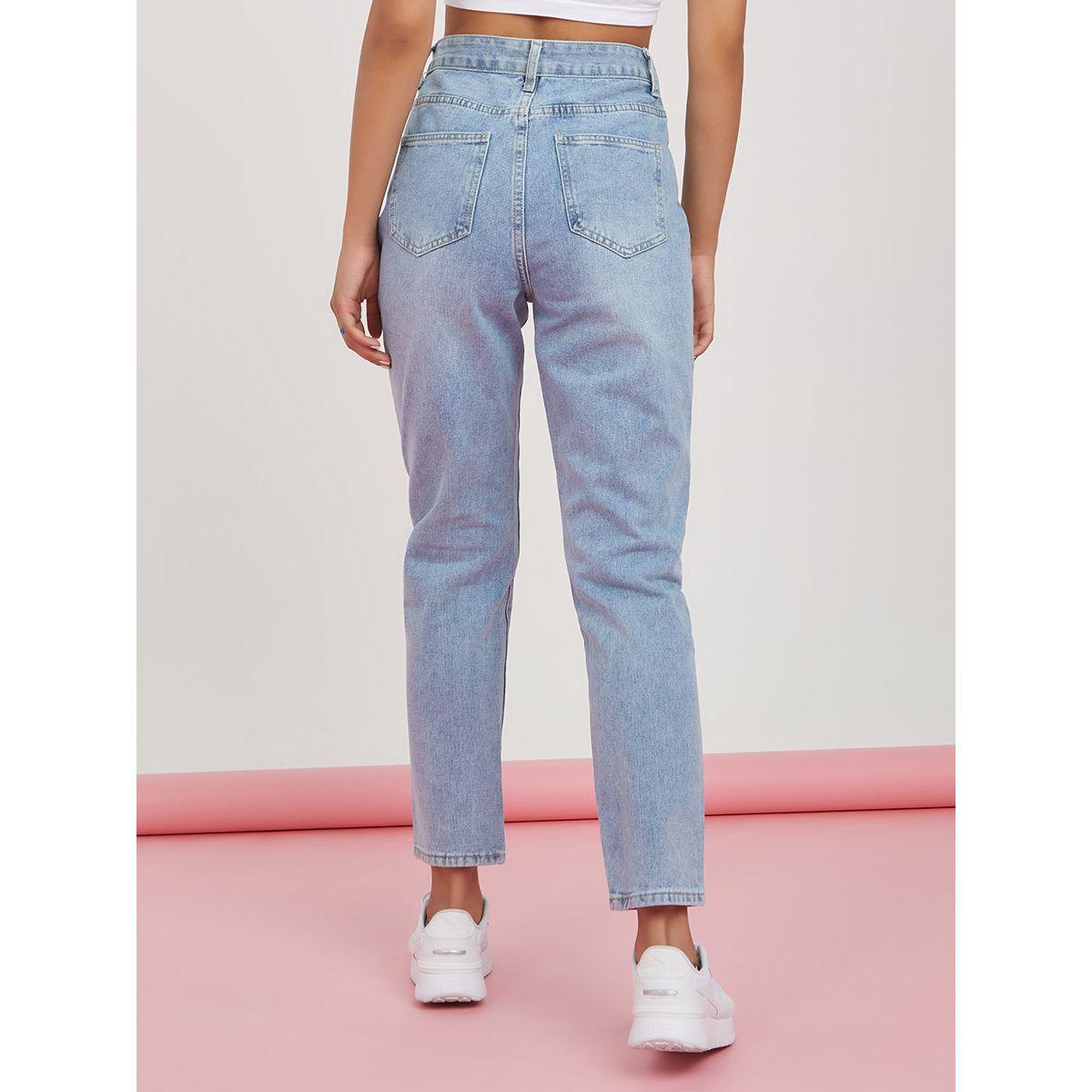 Styli High Rise Mom Jeans with Pockets-women-clothing-bottoms-jeans-image-4