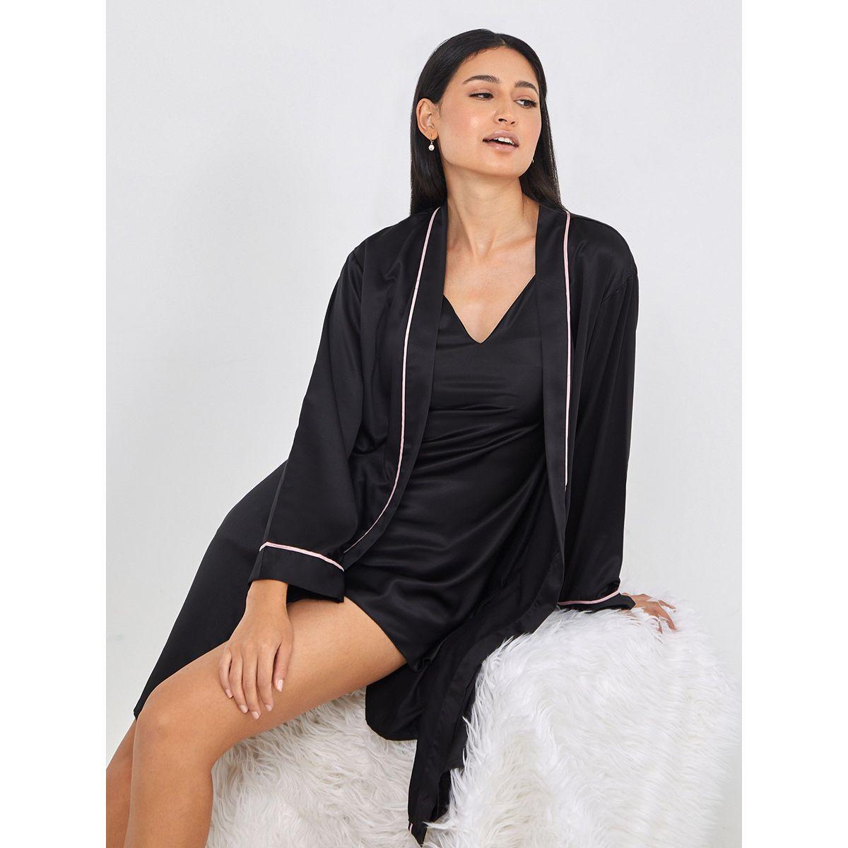 طقم من ( قميص نوم + روب ) من ستايلي-women-clothing-nightwear-robes-image-2