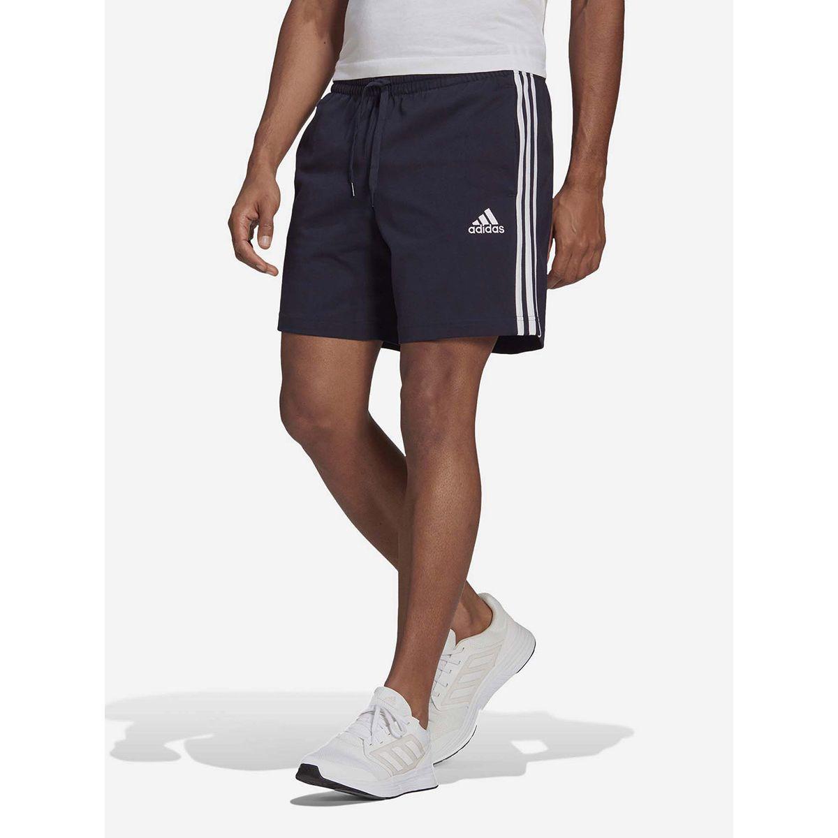 Adidas 3-Stripe Single Jersey Shorts-men-clothing-bottoms-shorts-image-1