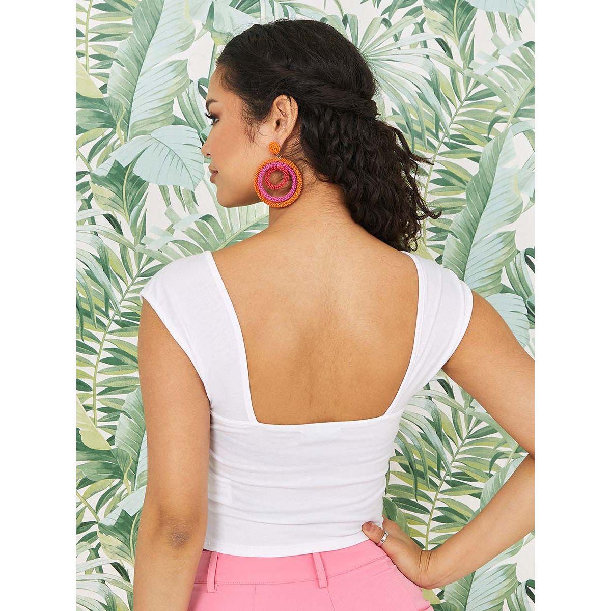 بلوزة قصيرة بياقة قلب-women-clothing-tshirts-image-4