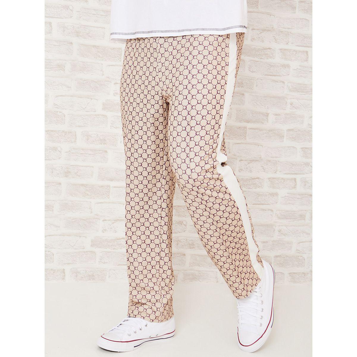 Styli Geo Print Pintuck Jogger with Side Stripe-men-clothing-bottoms-joggers-image-1
