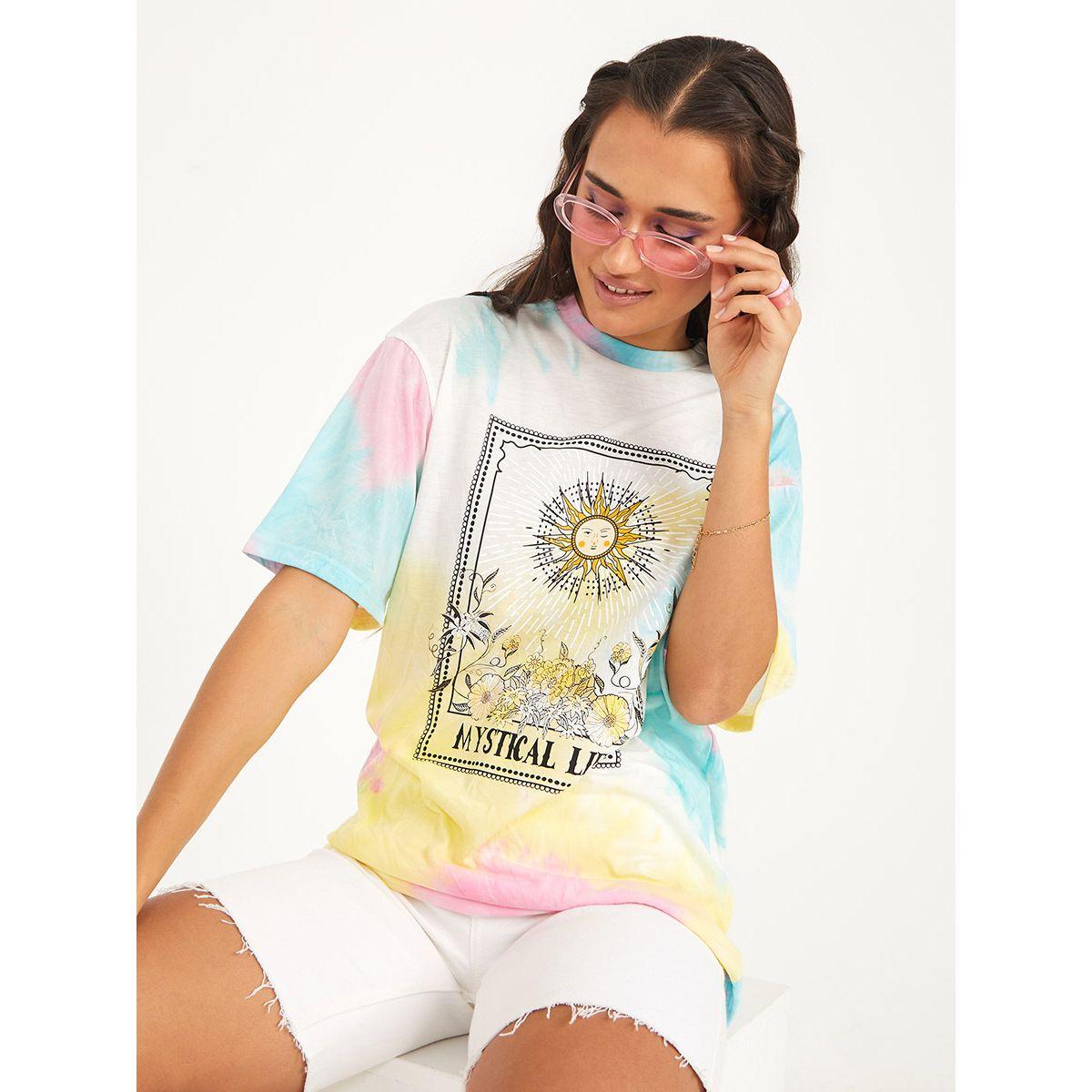 تيشيرت طويل باكمام قصيرة-women-clothing-tshirts-image-1