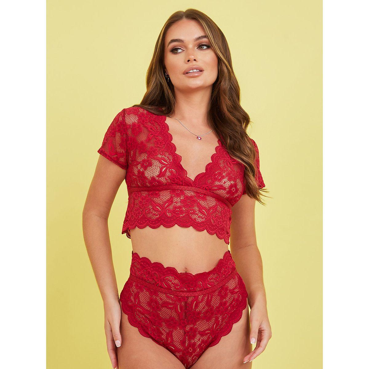 بلوزة قصيرة بخصر عالي من ستايلي-women-clothing-lingerie-lingeriesets-image-2